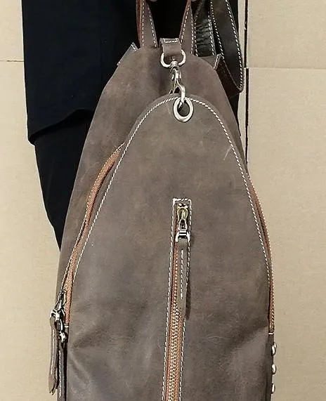 Cool and Retro Khaki Brown Mens Backpacks Vintage School Backpack Travel Backpack Bags for Men