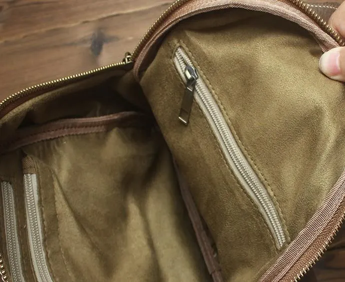 Cool and Retro Khaki Brown Mens Backpacks Vintage School Backpack Travel Backpack Bags for Men
