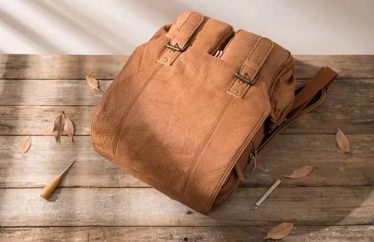 Cool Brown Mens Leather Backpacks Travel Backpacks Laptop Backpack for men
