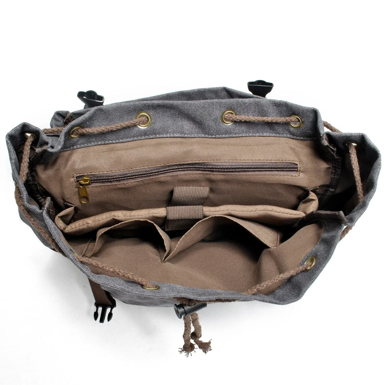 Cool Canvas Mens Retro Large 15???? Backpack Travel Backpack Hiking Backpack for Men