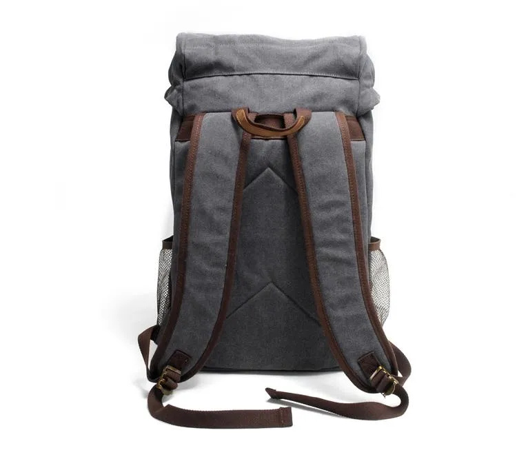 Cool Canvas Mens Retro Large 15???? Backpack Travel Backpack Hiking Backpack for Men