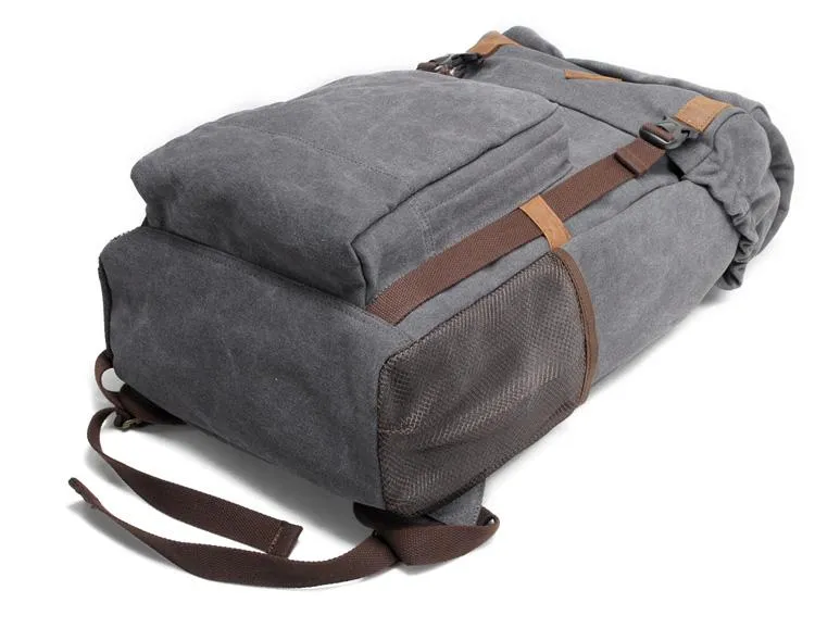 Cool Canvas Mens Retro Large 15???? Backpack Travel Backpack Hiking Backpack for Men