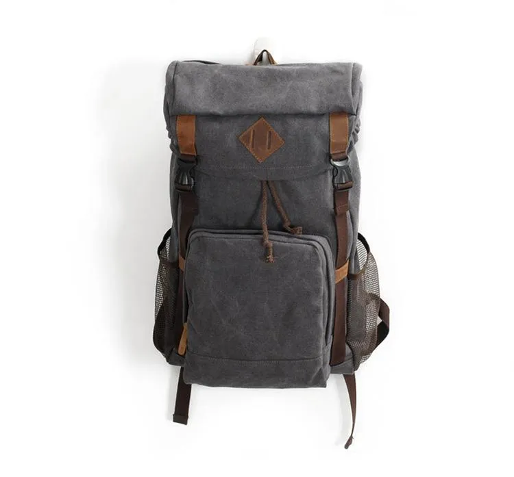 Cool Canvas Mens Retro Large 15???? Backpack Travel Backpack Hiking Backpack for Men