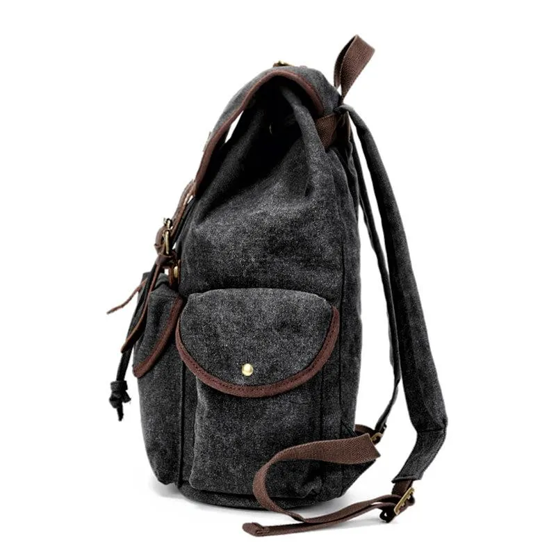 Cool Gray Fashion Mens Green Large Travel Backpack  14'' Computer Backpack for Men