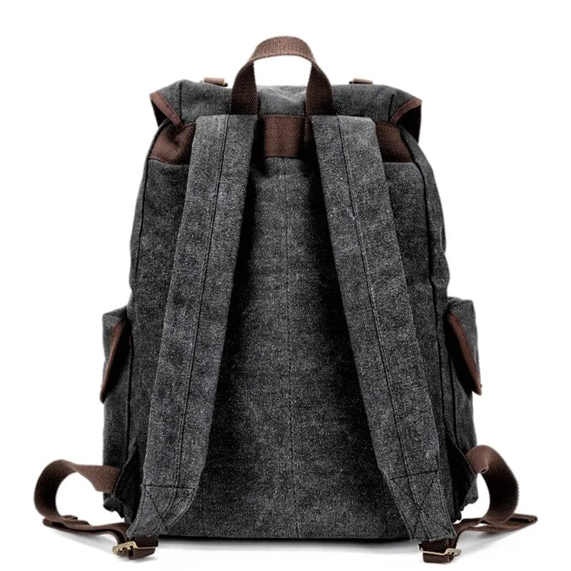 Cool Gray Fashion Mens Green Large Travel Backpack  14'' Computer Backpack for Men