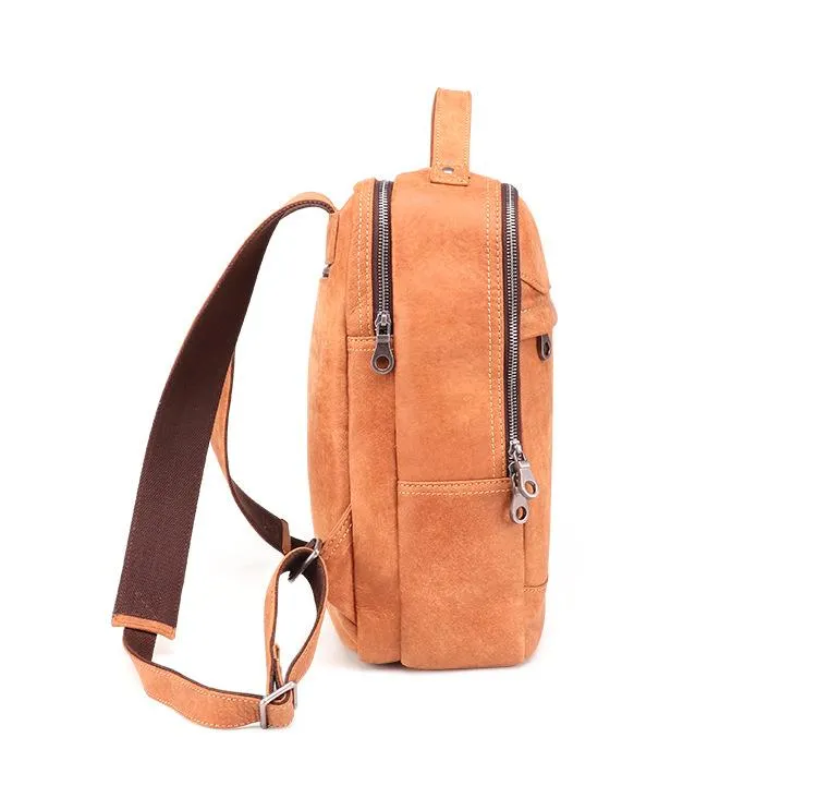 Cool Leather Mens 13inch Computer Backpack School Backpack Travel Backpack for Men