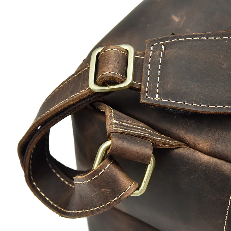 Cool Leather Mens Backpacks Vintage School Backpack Travel Backpack for Men