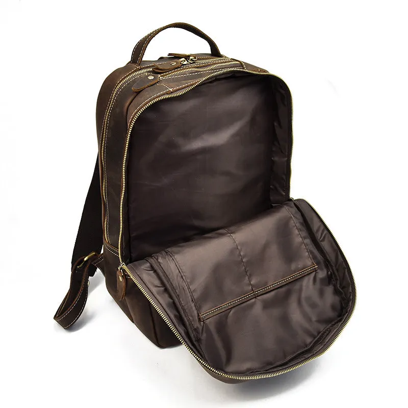 Cool Leather Mens Backpacks Vintage School Backpack Travel Backpack for Men