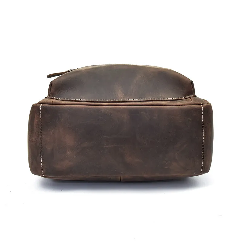 Cool Leather Mens Backpacks Vintage School Backpacks Travel Backpack for Men