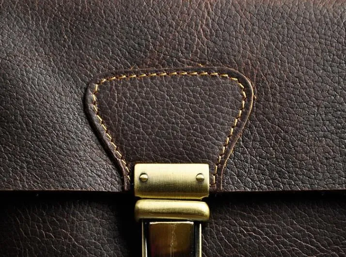 Cool Leather Mens Briefcase Messenger Bag Shoulder Bag Satchel Backpack for men