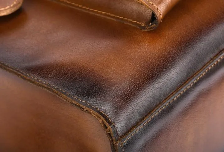 Cool Leather Mens Briefcase Messenger Bag Shoulder Bag Satchel Backpack for men