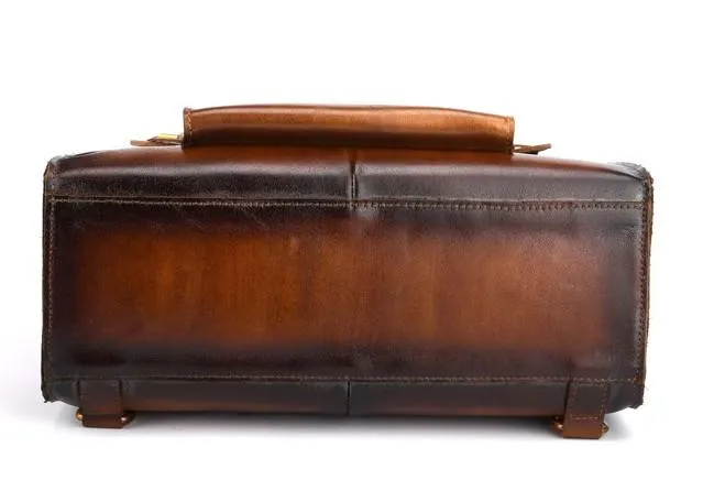 Cool Leather Mens Briefcase Messenger Bag Shoulder Bag Satchel Backpack for men