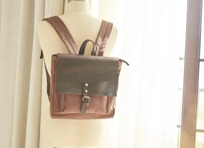 Cool Mens Canvas Backpack Canvas Travel Bag Canvas School Bag for Men