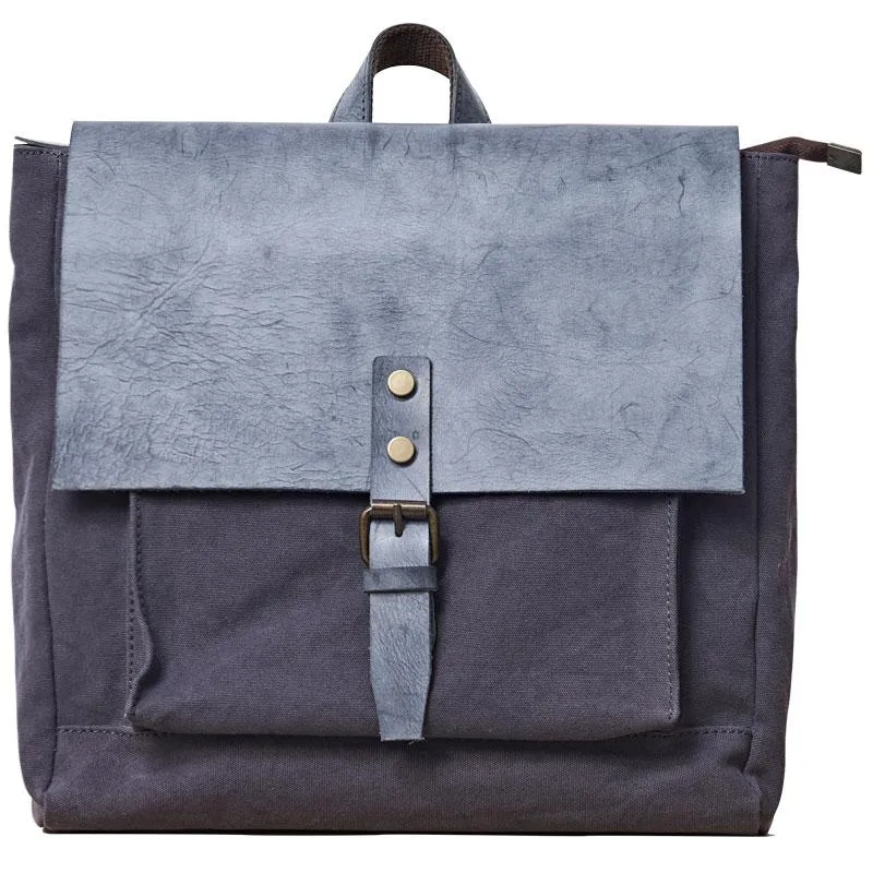Cool Mens Canvas Backpack Canvas Travel Bag Canvas School Bag for Men