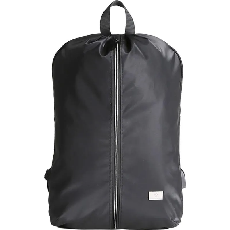 Cool PVC Water Repellent Fabric Men's Black Travel Backpack Large 15.6'' Backpack Laptop Backpack For Men