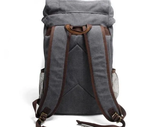 Cool Waxed Canvas Mens Hiking Backpacks Canvas Travel Backpack for Men