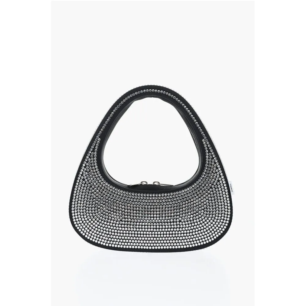 Coperni Satin Effect Baguette Bag with Rinestone Applications