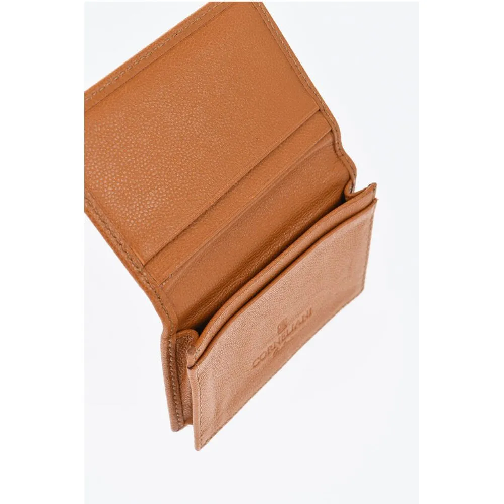Corneliani Saffiano Leather Bifold Card Holder