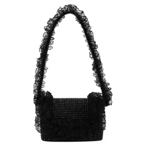 Crystal Lace Detail Bag - SELF PORTRAIT - Synthetic - Black