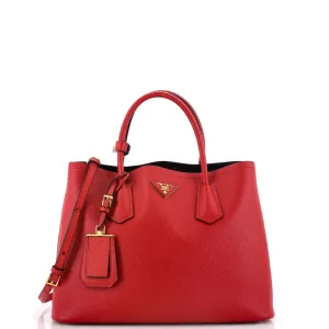 Cuir Double Tote Saffiano Leather Medium
