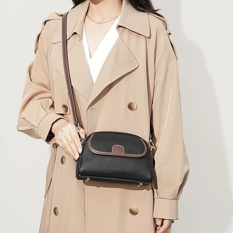Customizable Genuine Leather Girls' Crossbody Bag