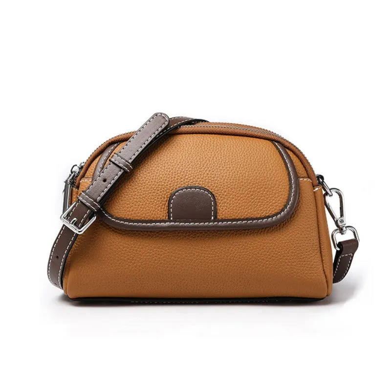 Customizable Genuine Leather Girls' Crossbody Bag