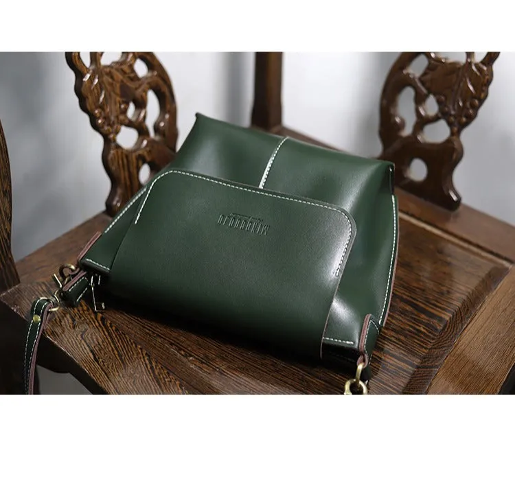 Cute Coffee LEATHER Side Bag Handmade WOMEN Coffee Crossbody BAG Phone Purse FOR WOMEN
