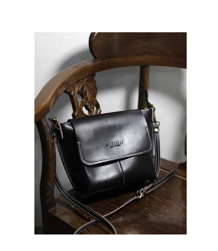 Cute Coffee LEATHER Side Bag Handmade WOMEN Coffee Crossbody BAG Phone Purse FOR WOMEN
