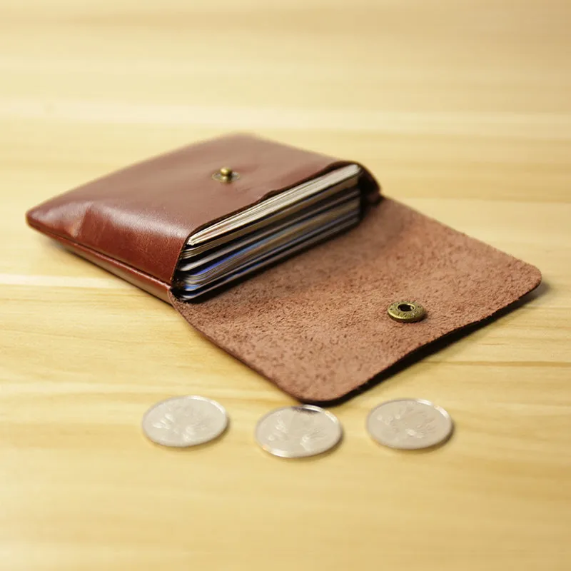 Cute Women Brown Leather Mini Coin Wallet Love Bird Change Wallet For Women