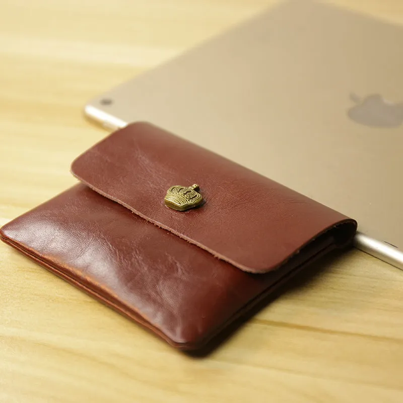 Cute Women Brown Leather Mini Coin Wallet Love Bird Change Wallet For Women