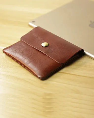 Cute Women Brown Leather Mini Coin Wallet Love Bird Change Wallet For Women