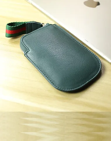 Cute Women Slim Black Leather Mini Zip Coin Wallet Small Zip Change Wallet For Women