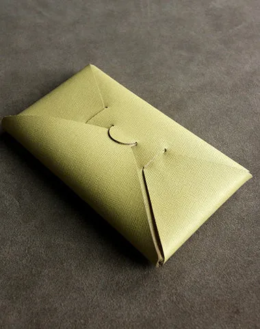 Cute Womens PinkRed Leather Envelope Wallet Slim Clutch Purse Checkbook Long Wallet for Women