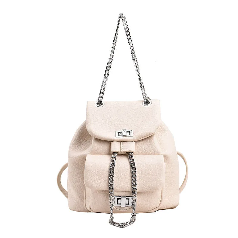 Diamond Pattern  Chain Small Backpack