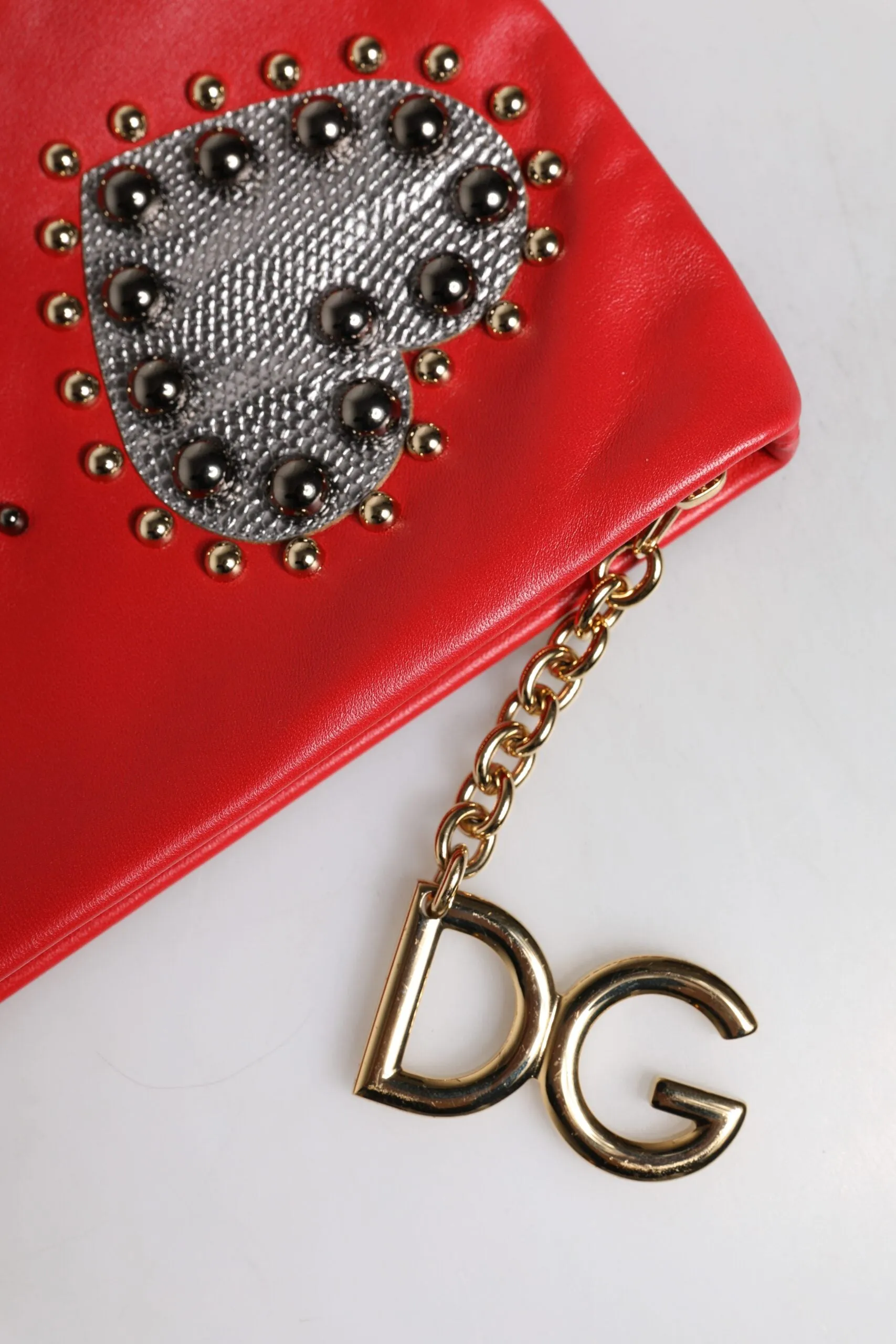Dolce & Gabbana Revolutions Embellished Leather Clutch Women's Bag
