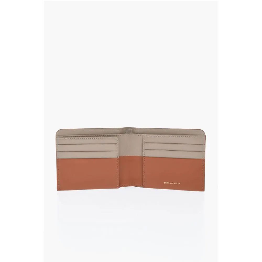 Dries Van Noten Leather Wallet with Two-Tone Inner
