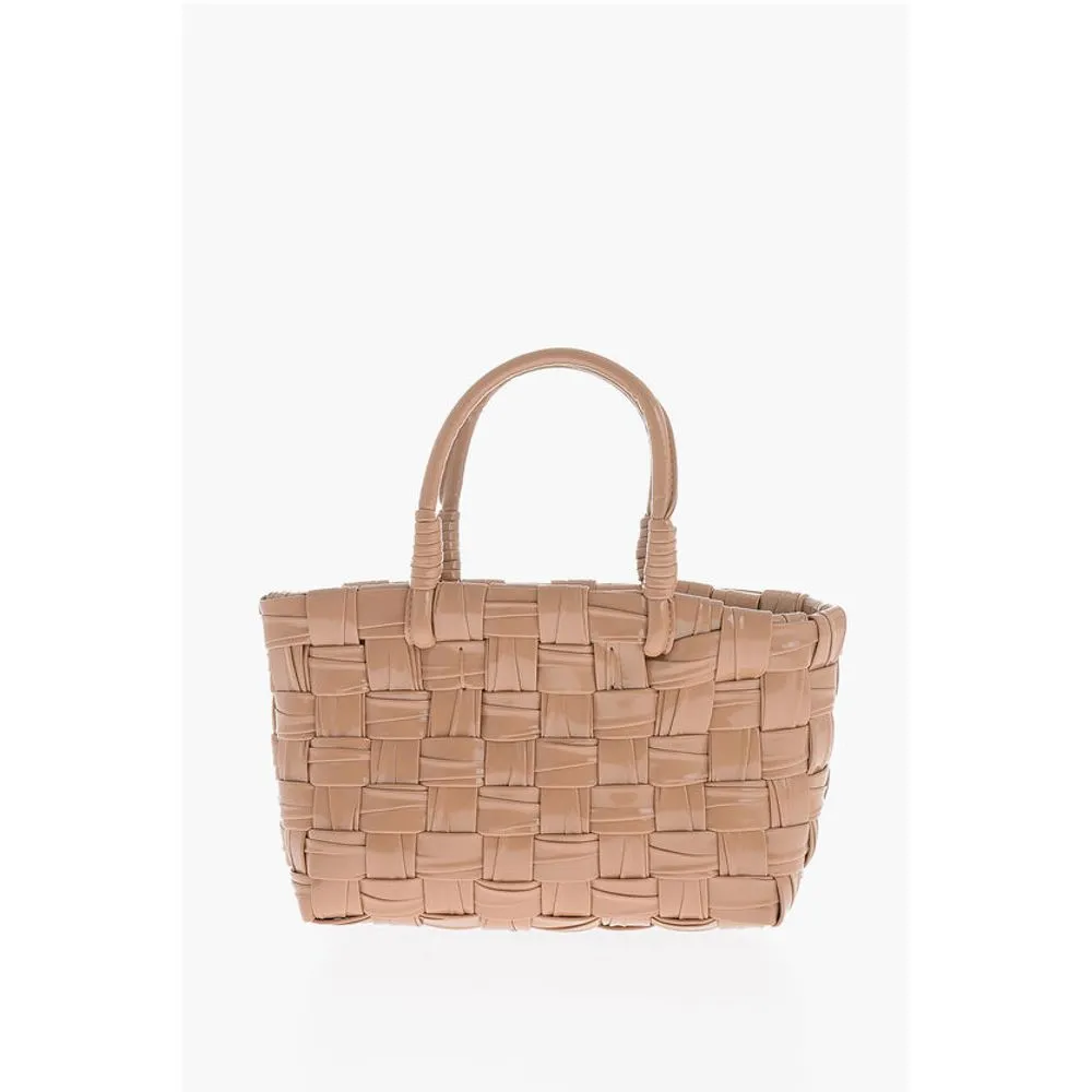 Dsquared Glossy Handbag with Braided Design