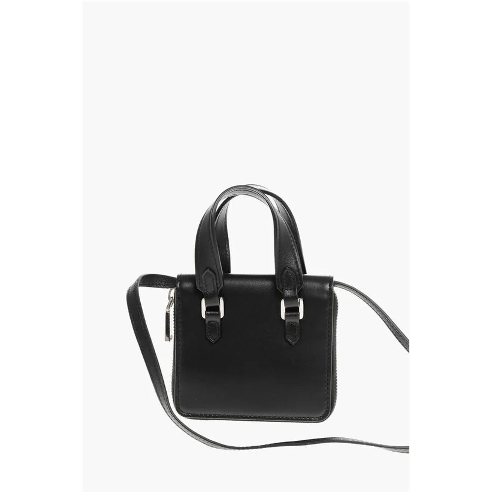 Dsquared Leather MINIBAG Wallet with Shoulder Strap