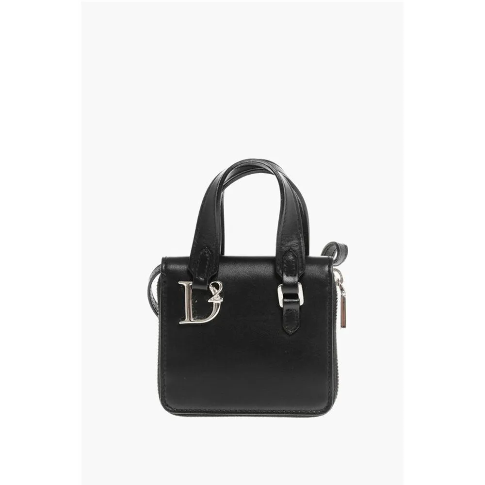 Dsquared Leather MINIBAG Wallet with Shoulder Strap