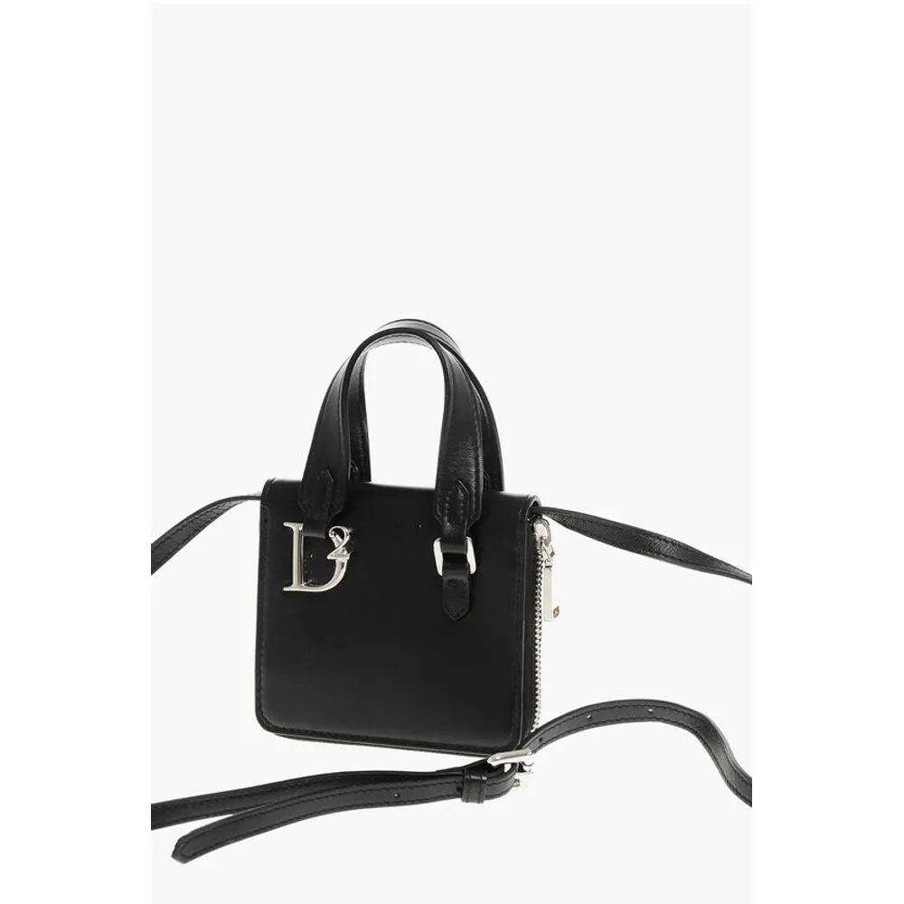 Dsquared Leather MINIBAG Wallet with Shoulder Strap
