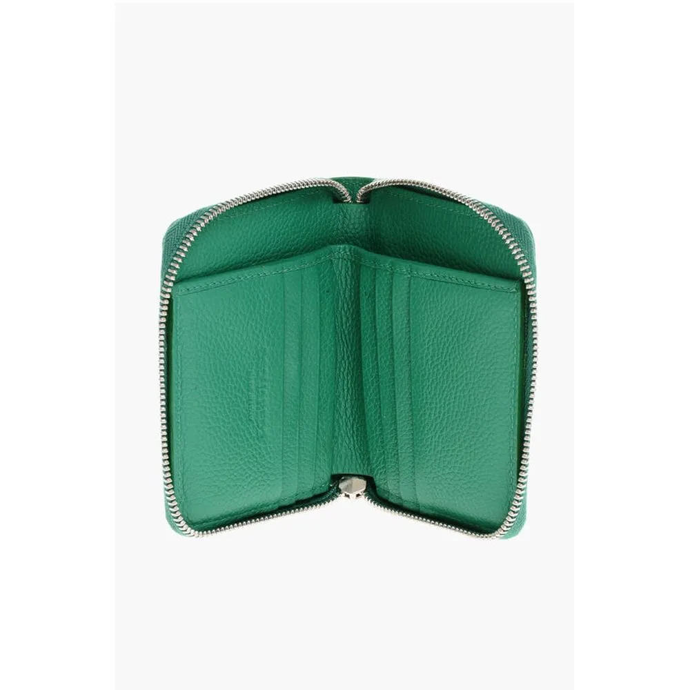 Dsquared Textured Leather Wallet with Zipped Closure
