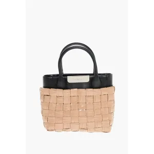 Dsquared Woven Leather Tote Bag