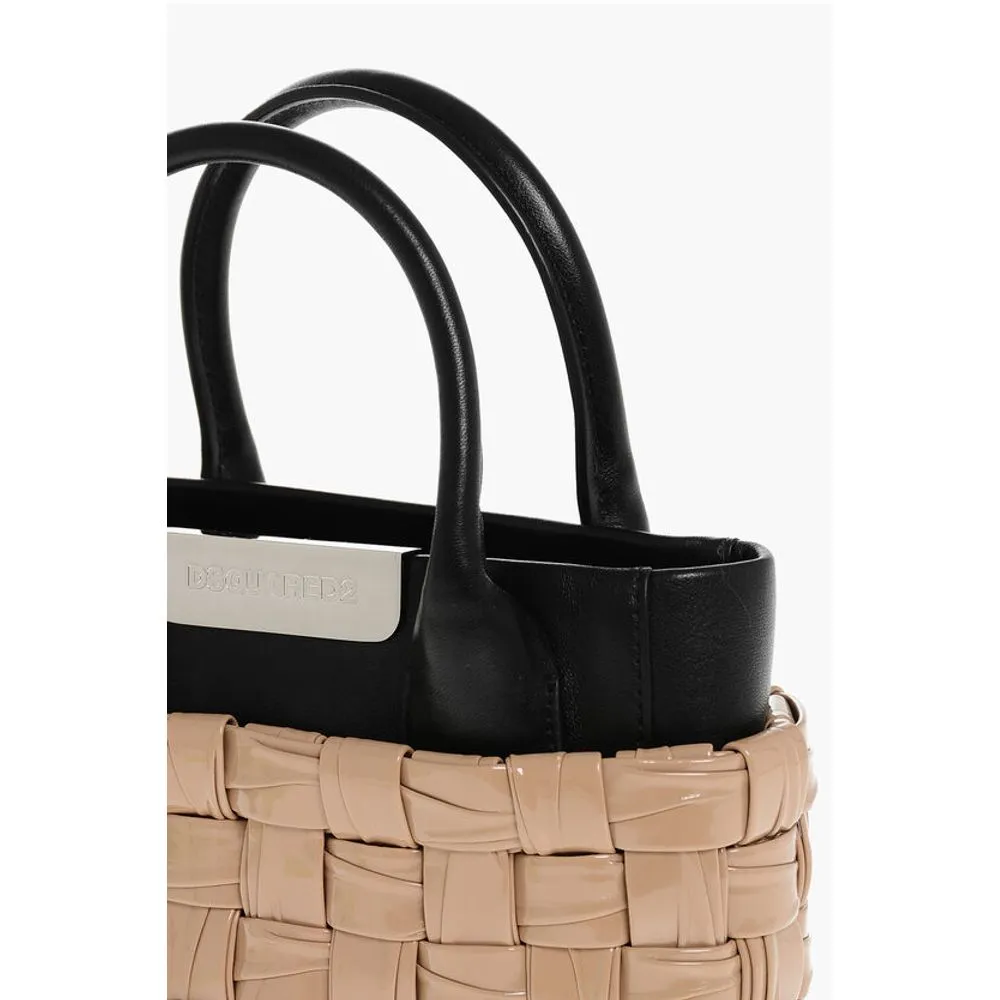 Dsquared Woven Leather Tote Bag