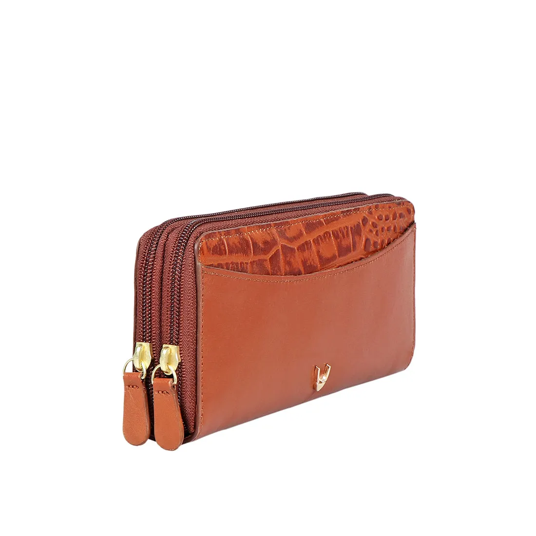 EE LILAC W1-M DOUBLE ZIP AROUND WALLET