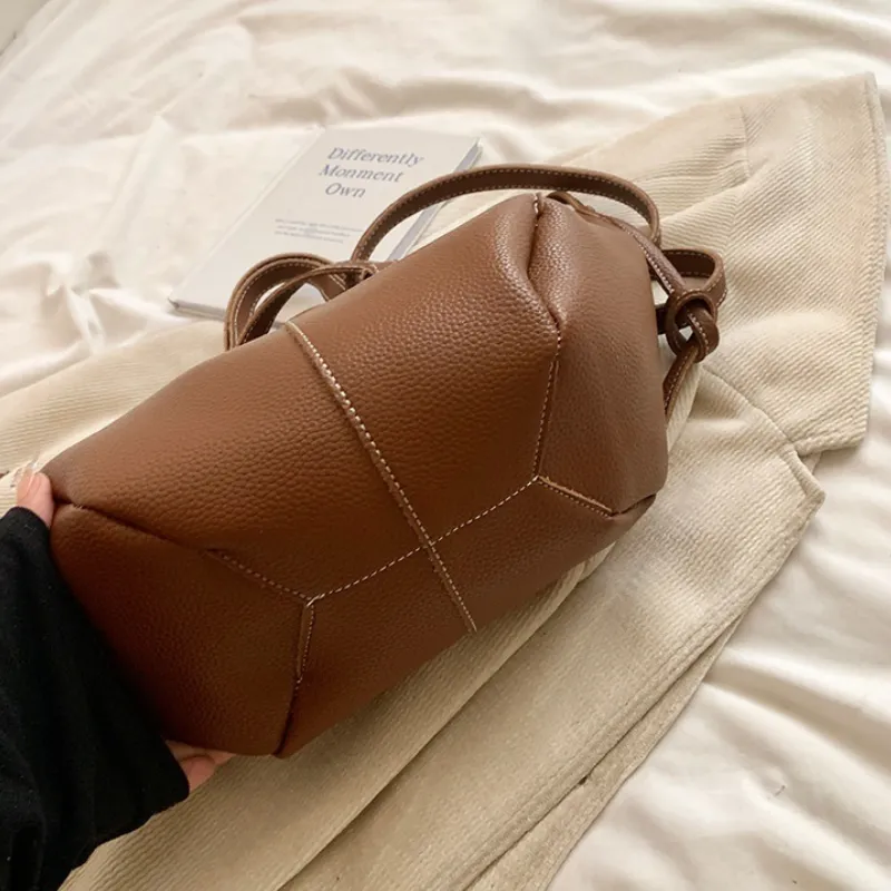 Elegant French Winged Cowhide Tote Bag