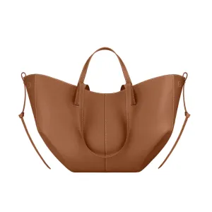 Elegant French Winged Cowhide Tote Bag