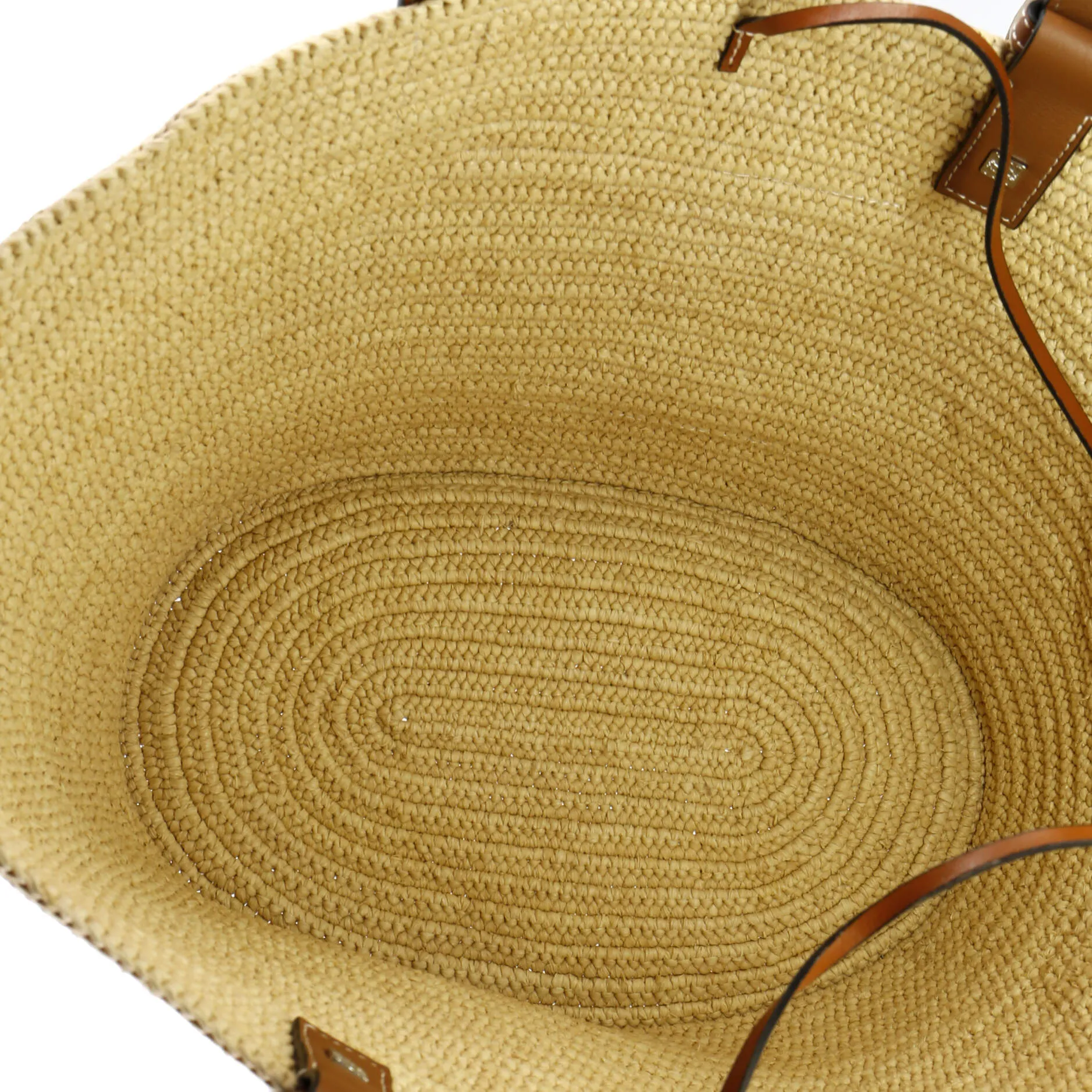Elephant Basket Tote Raffia Small