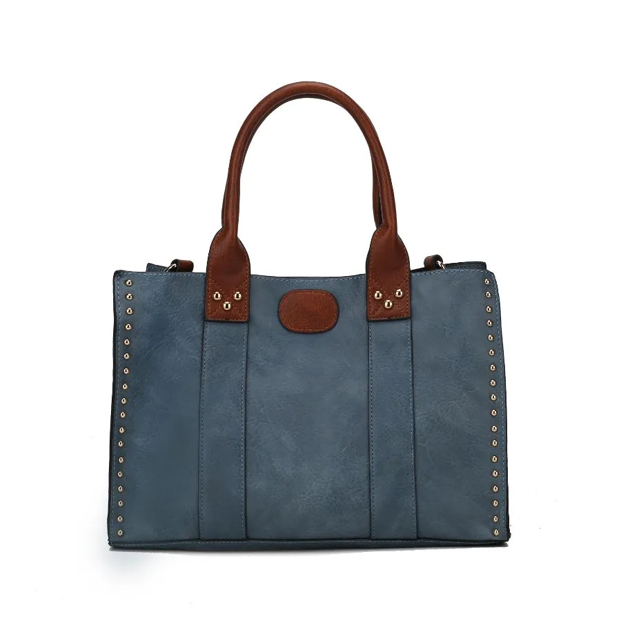 Elissa 3 pc Set Satchel Handbag with Pouch & Coin Purse