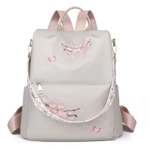 Ethnic Style Embroidered Canvas Oxford Travel Backpack