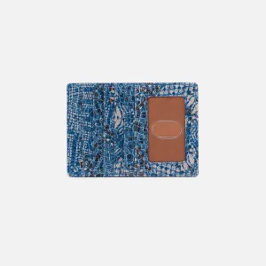 Euro Slide Card Case In Printed Leather - Boho Bandana
